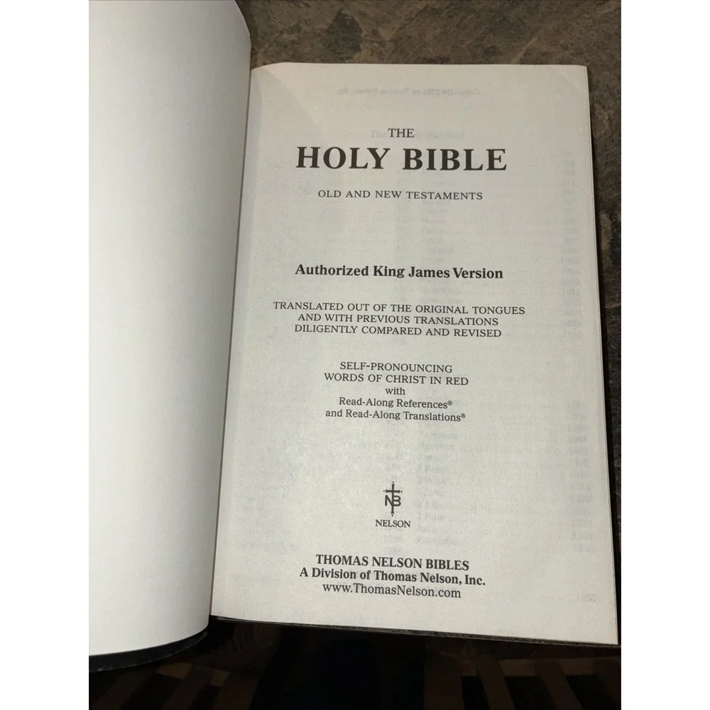 ✝️ Holy Bible King James Version Giant Print Reference Edition Nelson 881c 2003